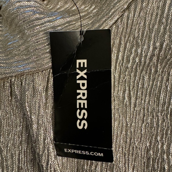 New Express Metallic Banded Hem Choker Tank Top - Picture 5 of 15